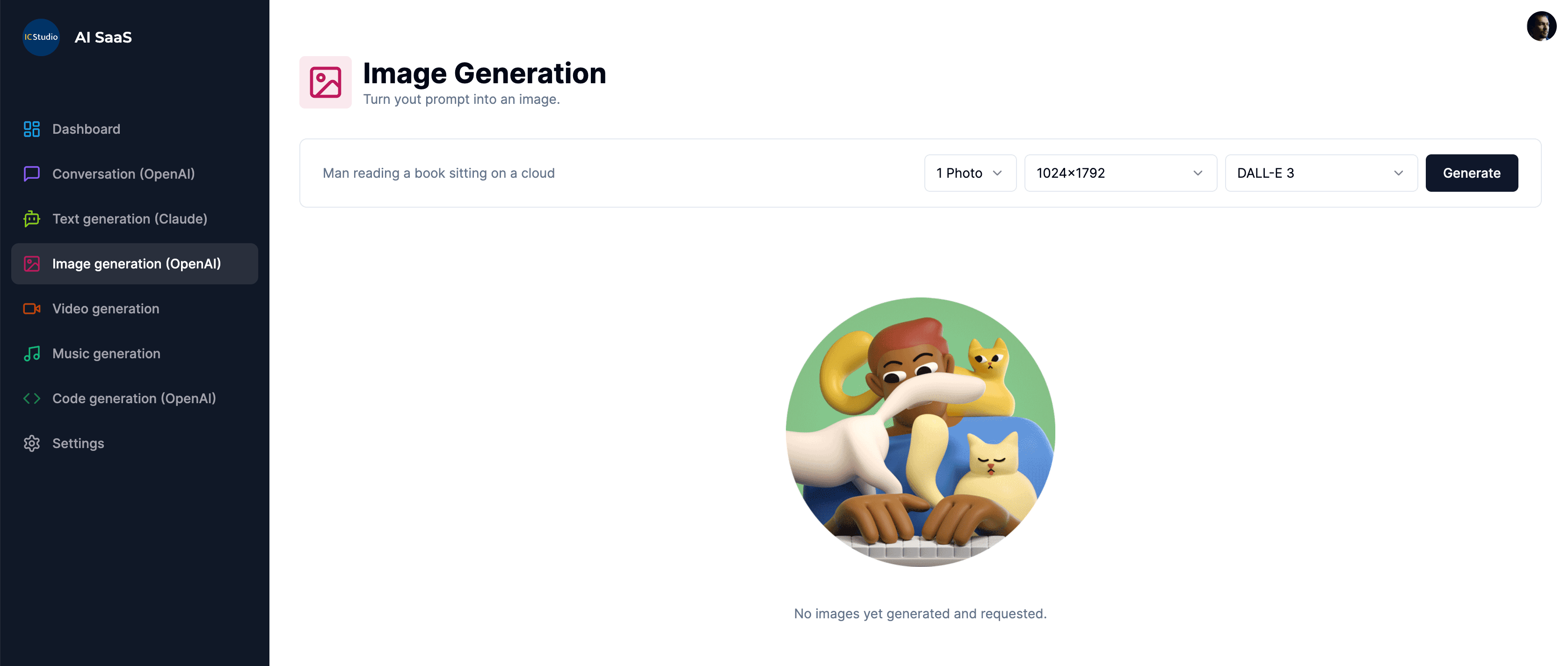 AI image generation