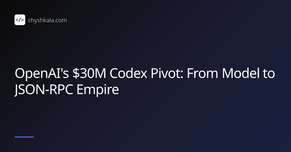 OpenAI's $30M Codex Pivot: From Model to JSON-RPC Empire | Ihor Chyshkala
